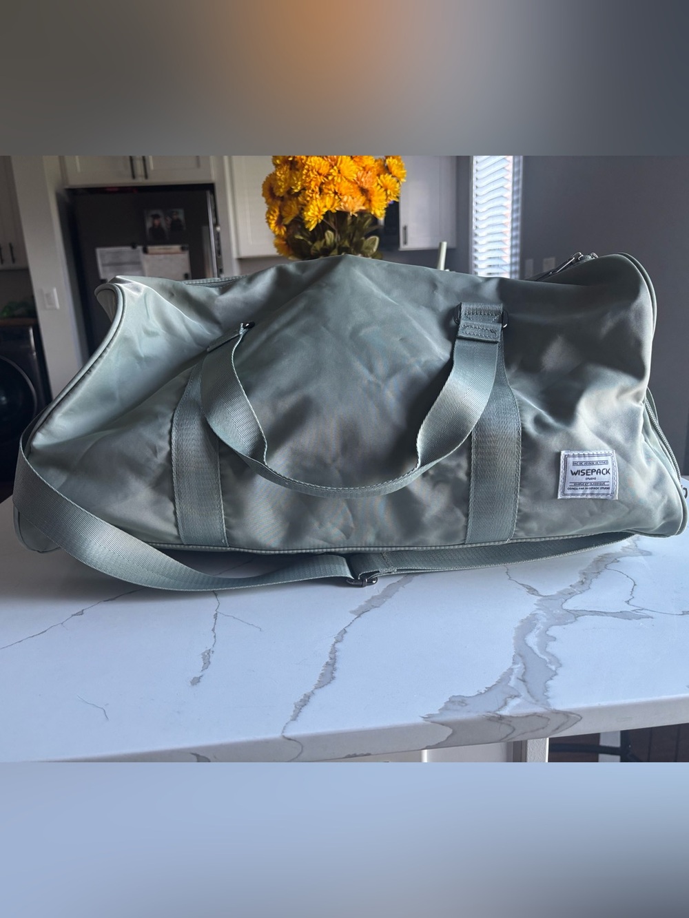 Olive Green Travel Duffel Bag
